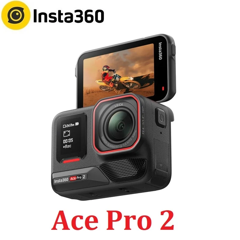 

Экшн-камера Insta360 Ace Pro 2, видео 8K, 4K, 120 кадров в секунду, 10 м, водонепроницаемая, стабилизация потока, спортивная камера Insta 360 ONE ACE