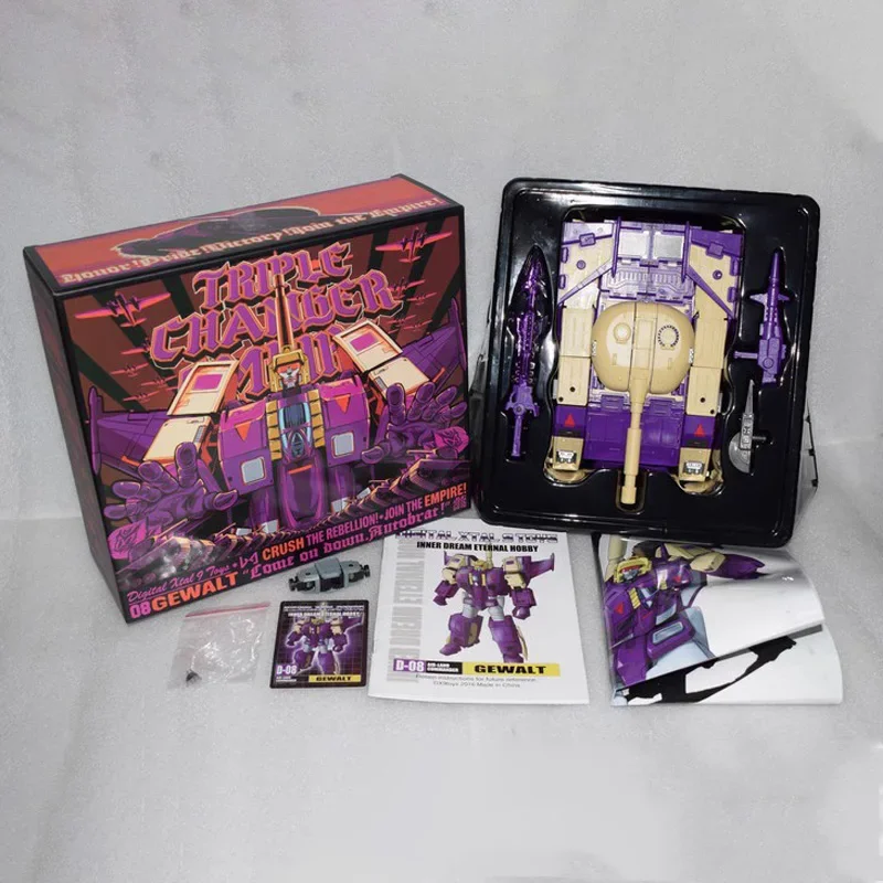 Genuine Transformation G1 DX9 D08 Gewalt MP Version Blitzwing Three Changes Aircraft Tank Action Figure Toys Children Christmas