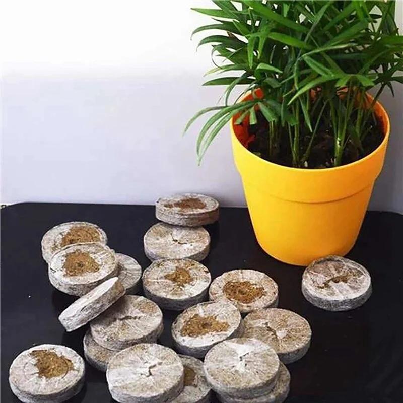 

VELIF-220 Pcs Professional Peat Pellets Plant Starting Soil Block Jiffy Seedling Plugs Environmental Garden Nursery