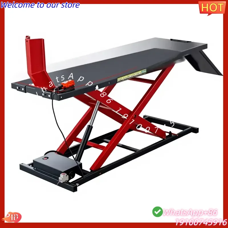 2026Hot Ce Approved Scissor Design One Cylinder Hydraulic for Car & Motorcycle Ing Electric Drive 700kg Capacity Hydraulic