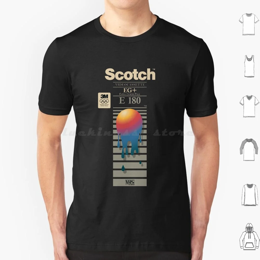 Molten Vhs Scotch E-180 Eg T Shirt 6Xl Cotton Cool Tee Vhs Film Movie Retro Video Retrowave Vaporwave Synthwave 80S Vintage