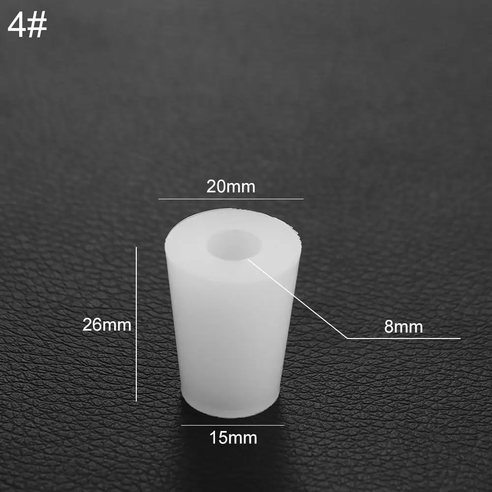 

Hollow Conical Wide Mouth Bottle Water Pipe Test Tube Bottle Stopper Fermenter Cover Silicone Plug