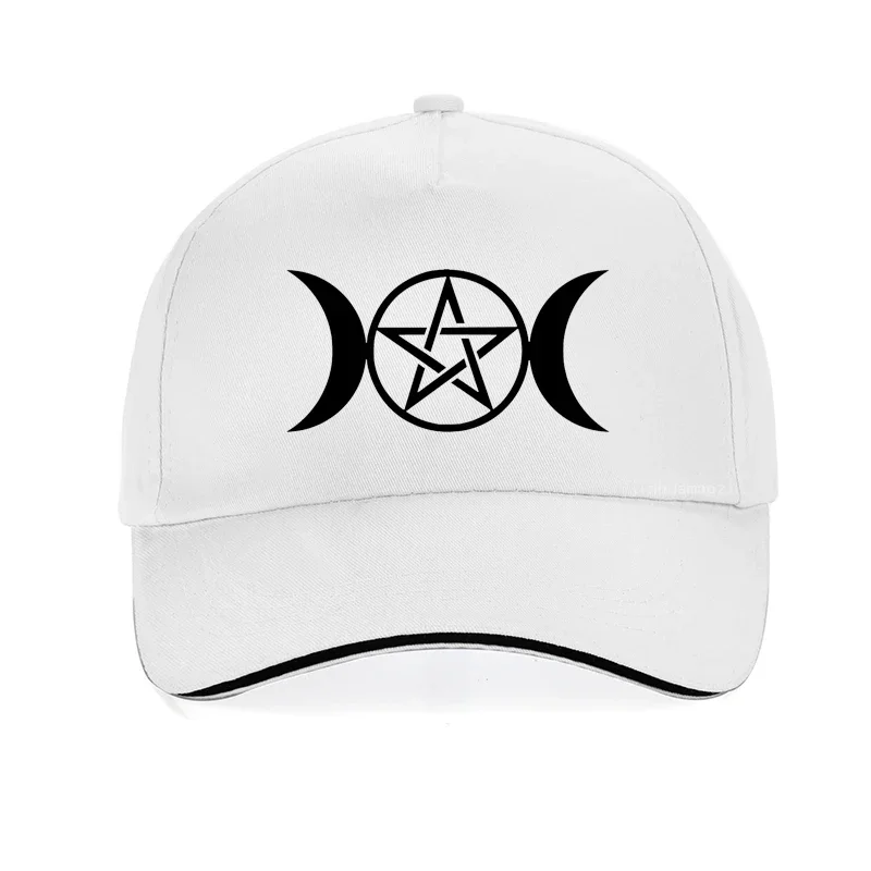 Triple Moon Goddess Wicca Pentacle Cartoon Baseball Cap Adult Adjustable Dad Hat for Men Women Sports Snapback Caps Summer Hats