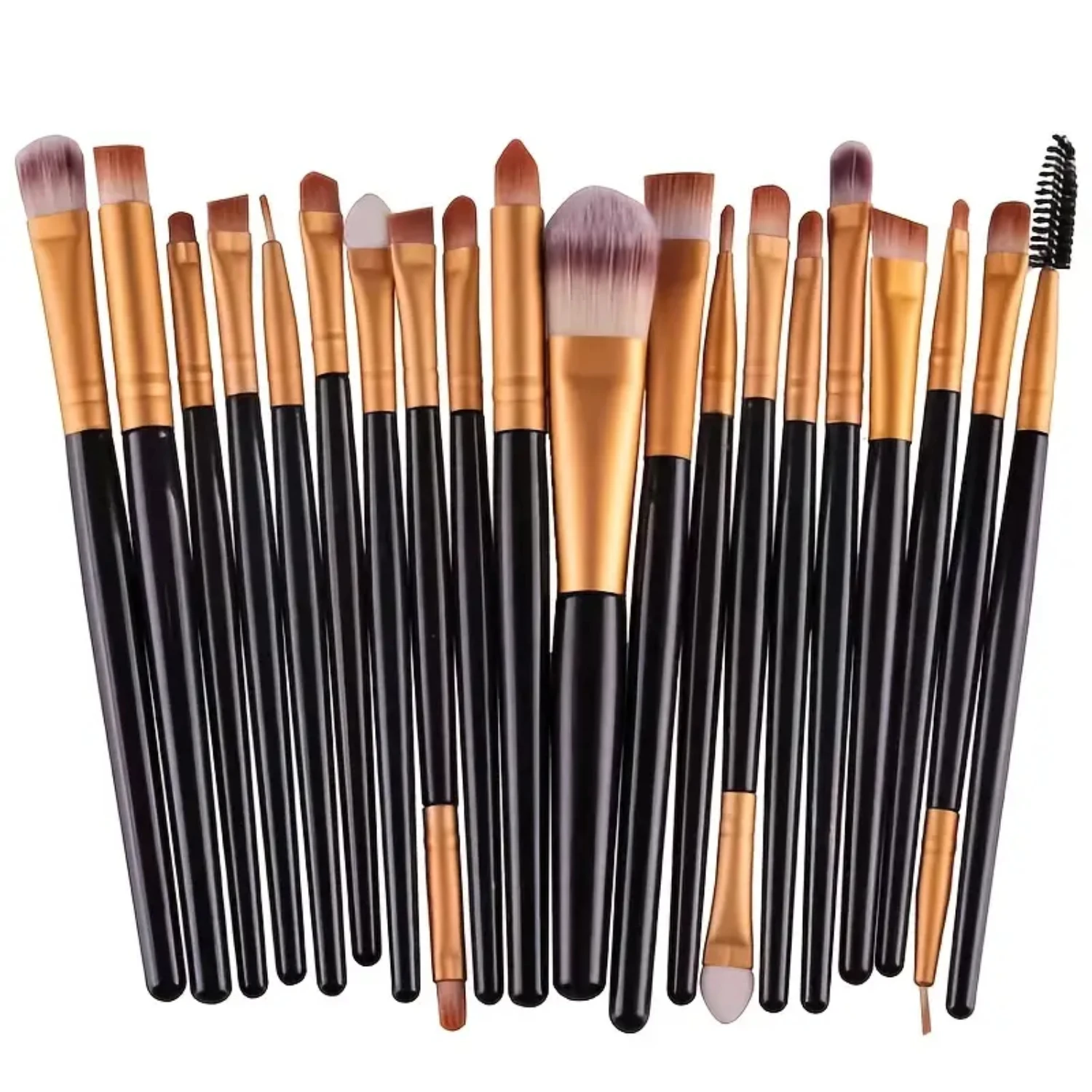 Makeup Brush Set - Complete Eye Shadow, Powder, Lip & Eyebrow Brushes - 20 Piece Cosmetic Tools