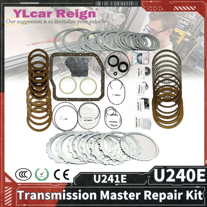 

U240E U241E Automatic Transmission Gearbox Rebuild Repair Master Kit Friction Steel Plate Gasket O-rings for Lexus TOYOTA Camry