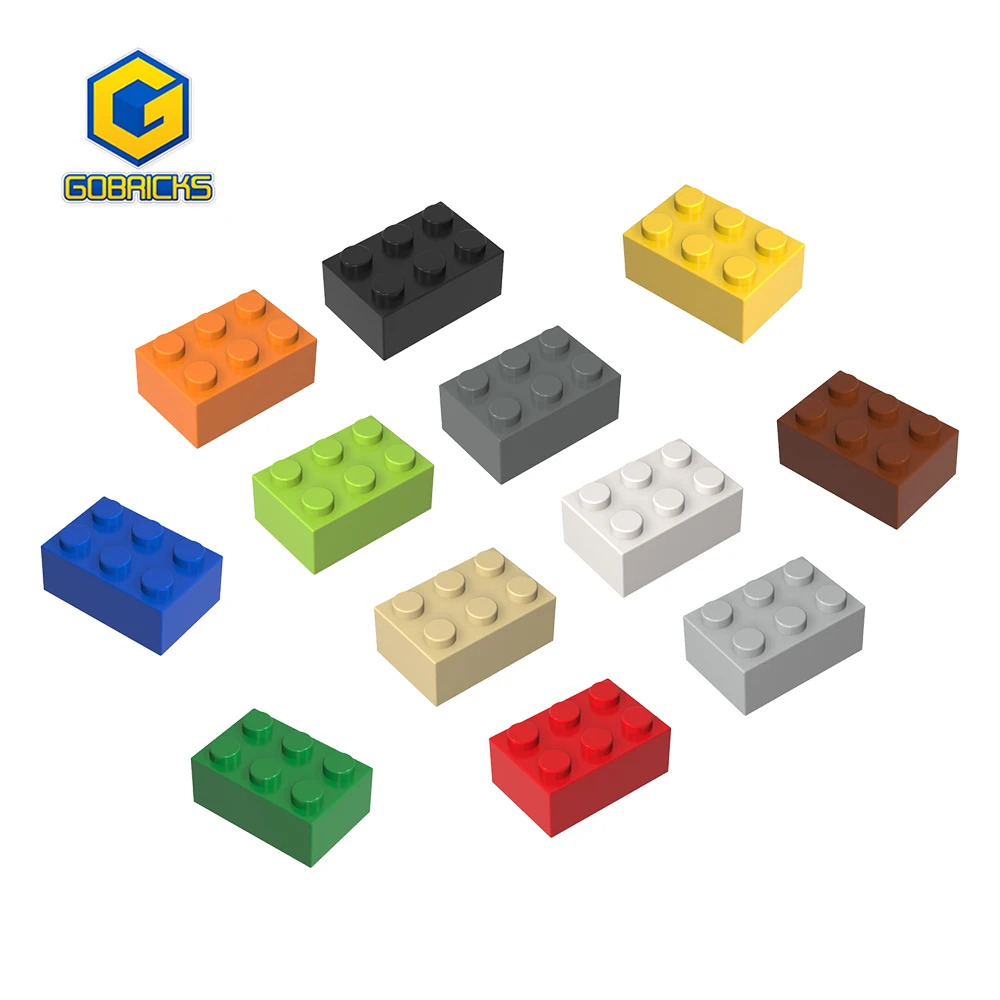 

Gobricks 50pc 3002 Building Blocks MOC Assembles Particles Brick 2 x 3 Parts DIY Block Educational Gift Construction Toys