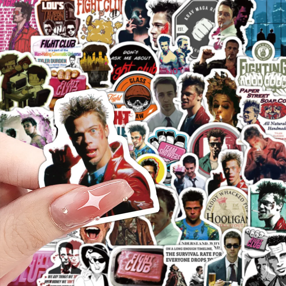 

10/60PCS Boxing Classic Fight Club Movie Posters Stickers Retro Fashion Decals For Laptop Guitar Luggage Phone Sticker Kid Toys