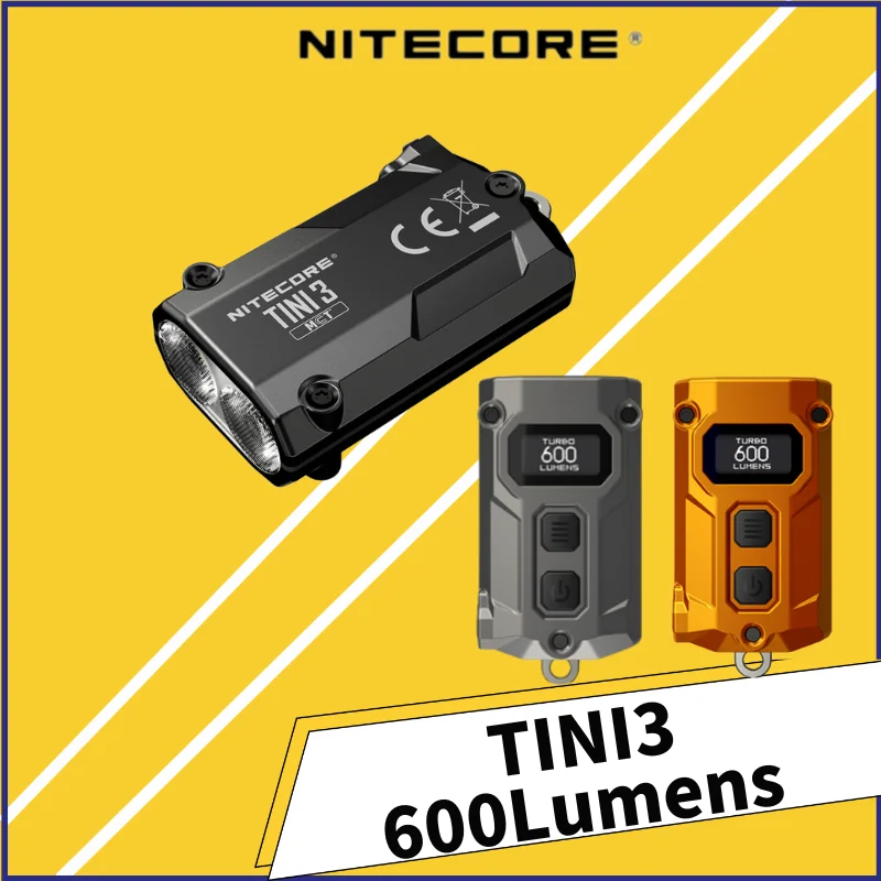 

NITECORE TINI3 600 люмен светодиодный фонарик EDC карманный светильник брелок мини несколько цветовых температур встроенный аккумулятор