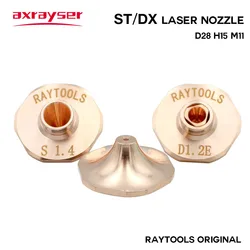 Boquillas láser ST DX Raytools Original Dia28 M11 de una sola/doble capa cromada para pieza de máquina cortadora de cabezal láser de fibra CNC