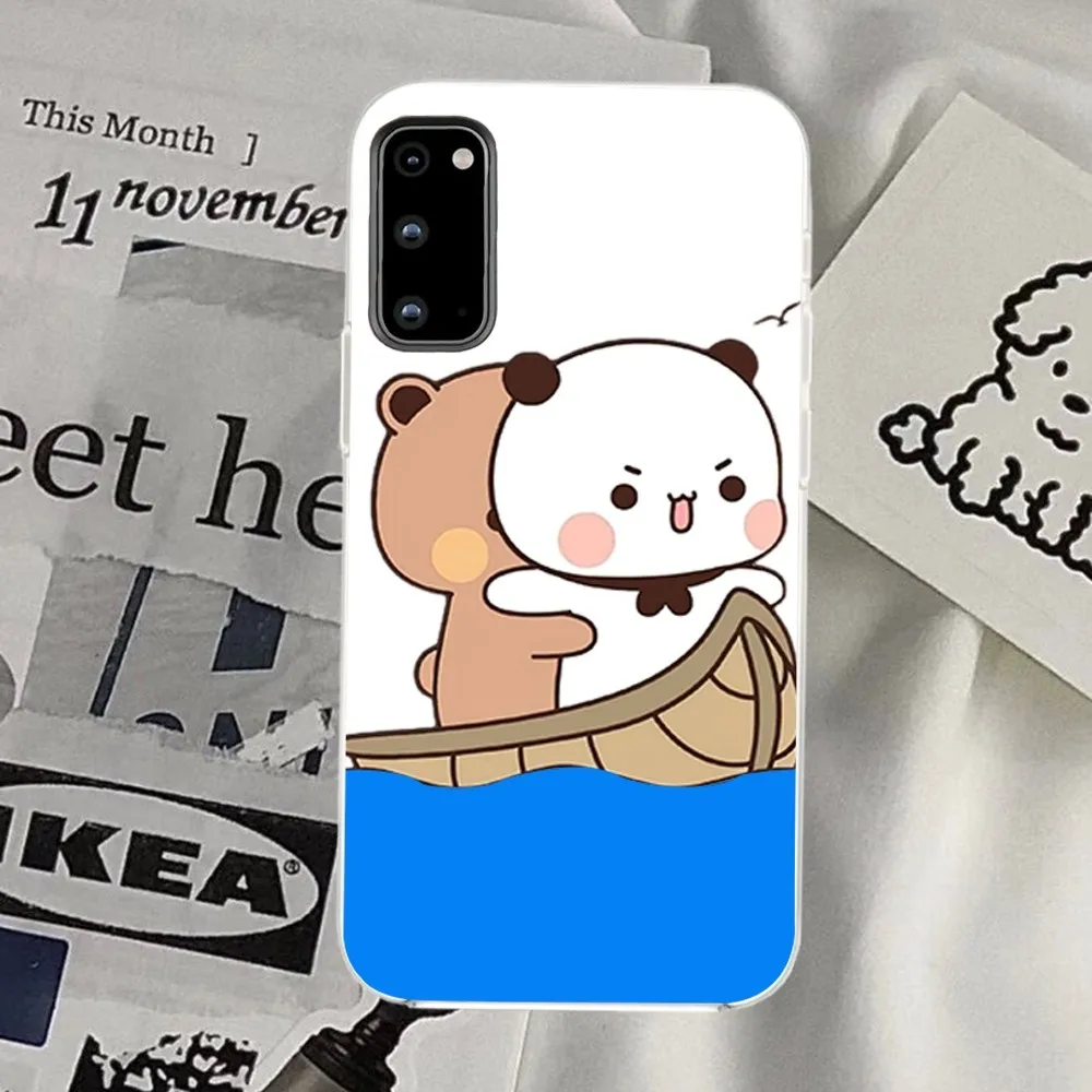 Cute Dudu Bubu Bear Phone Case For Samsung Galaxy S20 S22 S21 S23 Fe Lite A71 Plus Ultra Transparent Shell