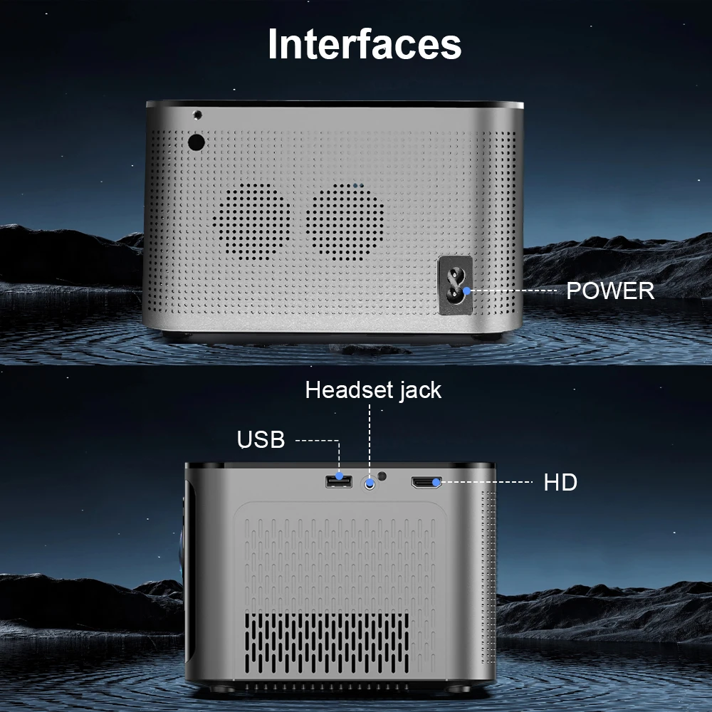 Magcubic Echter 1080P Native HY350 Autofokus Android 11 4K Wifi6 580ANSI H713 2+32G Sprachsteuerung BT5.0 Heimkino-Projektor – Detail 18