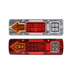 2pc Rear LED Lamps 12V 24V Trailer Lights Cargo Truck Tail Light Agricultural Vehicle Turn Signals Tail Lamp