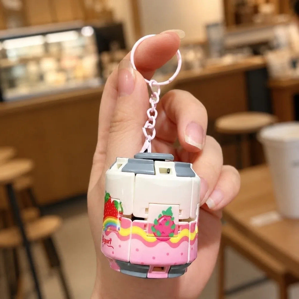 Kreativer Gyroball Soda-Dosen-Fidget-Anhänger, Taschen-Charm, dosenförmiger rotierender Schlüsselanhänger, lustiger Fingerspinner, Druck- und Drehspielzeug fürs Büro – Detail 5