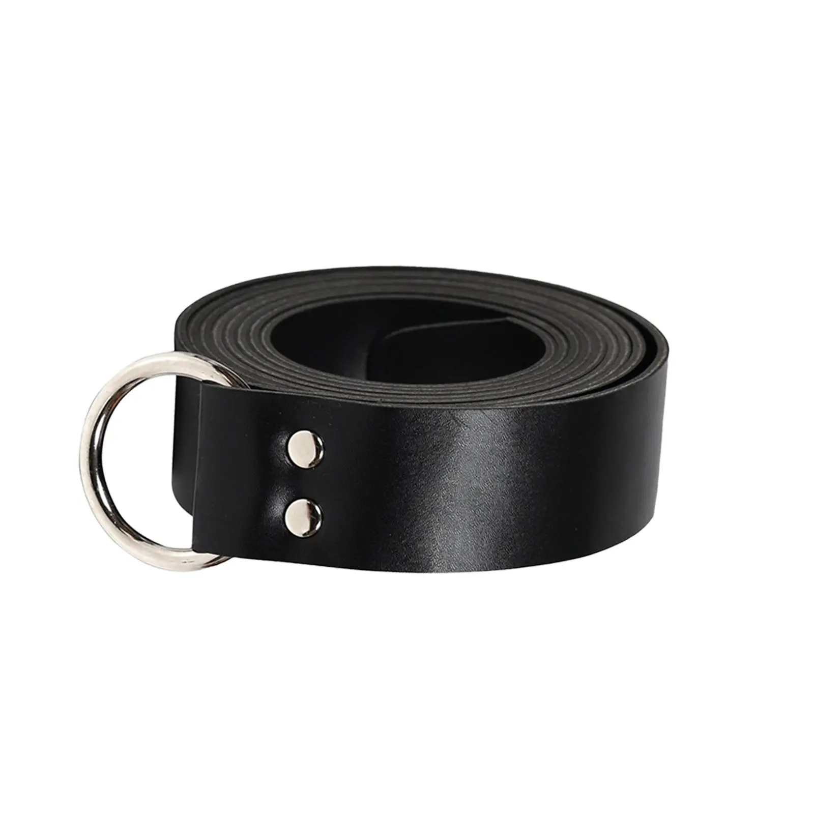 Medieval Skirt Hike Belt PU Leather with Rivets and Potion Bottle for Viking Cosplay Halloween Renaissance Costume Props