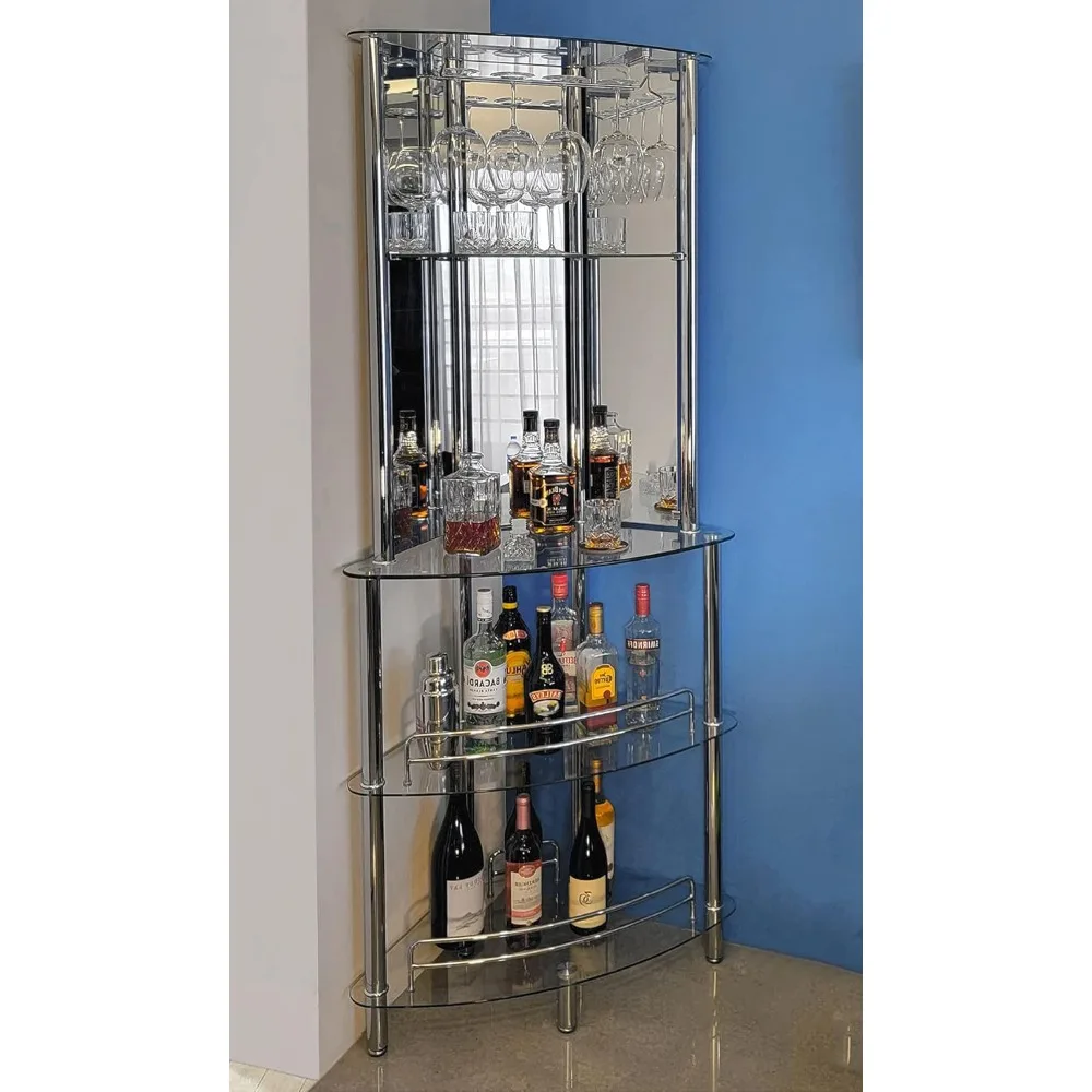 

Modern Bar Cabinet, Catalina Table (Tower Bar, Clear) Bar Cabinet