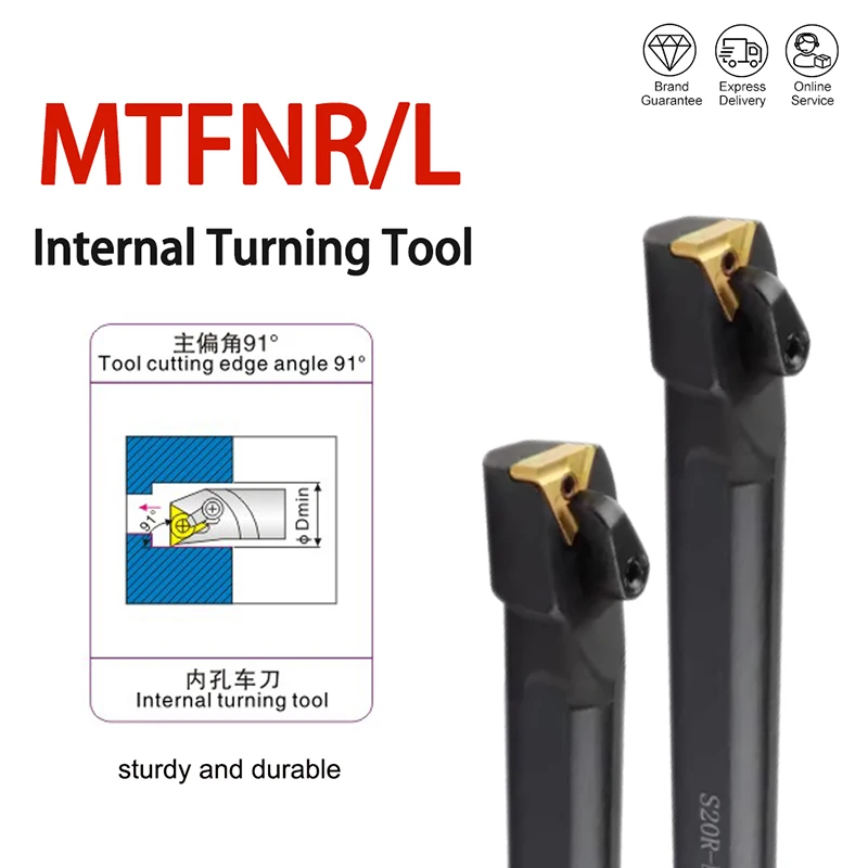 1PCS S16Q-MTFNR16 S20R-MTFNR16 S25S-MTFNR16 Internal Turning Tool Holder S32T-MTFNR16 S40T-MTFNR16 CNC Lathe Cutter Tools