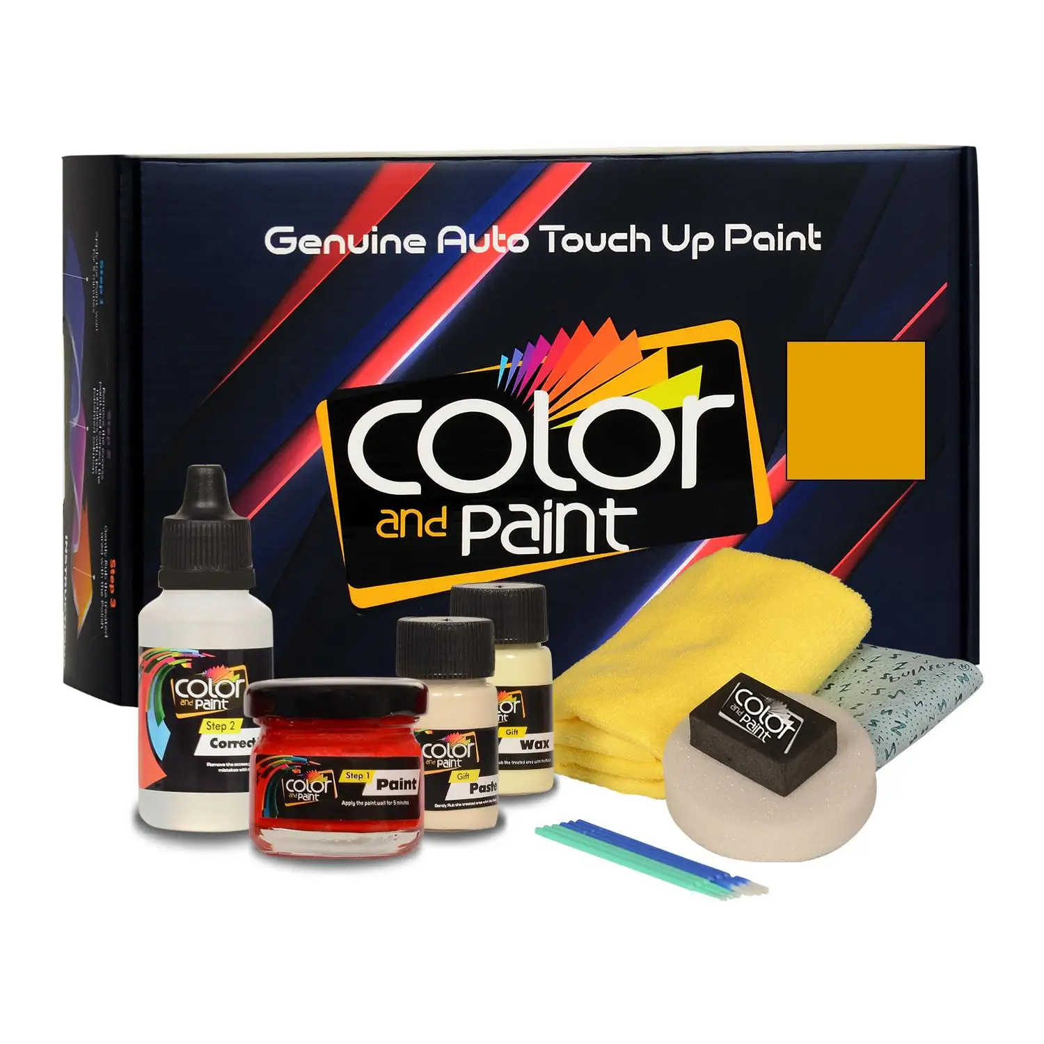 Color and Paint compatible with Volvo Automotive Touch Up Paint - YELLOW POST - S91238 - Basic Care