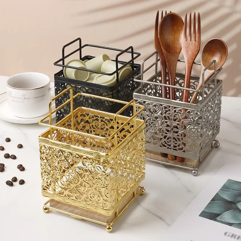 

Multipurpose Metal Holder - Sturdy Iron Craft Design | For Pens, Brushes & Tableware Storage