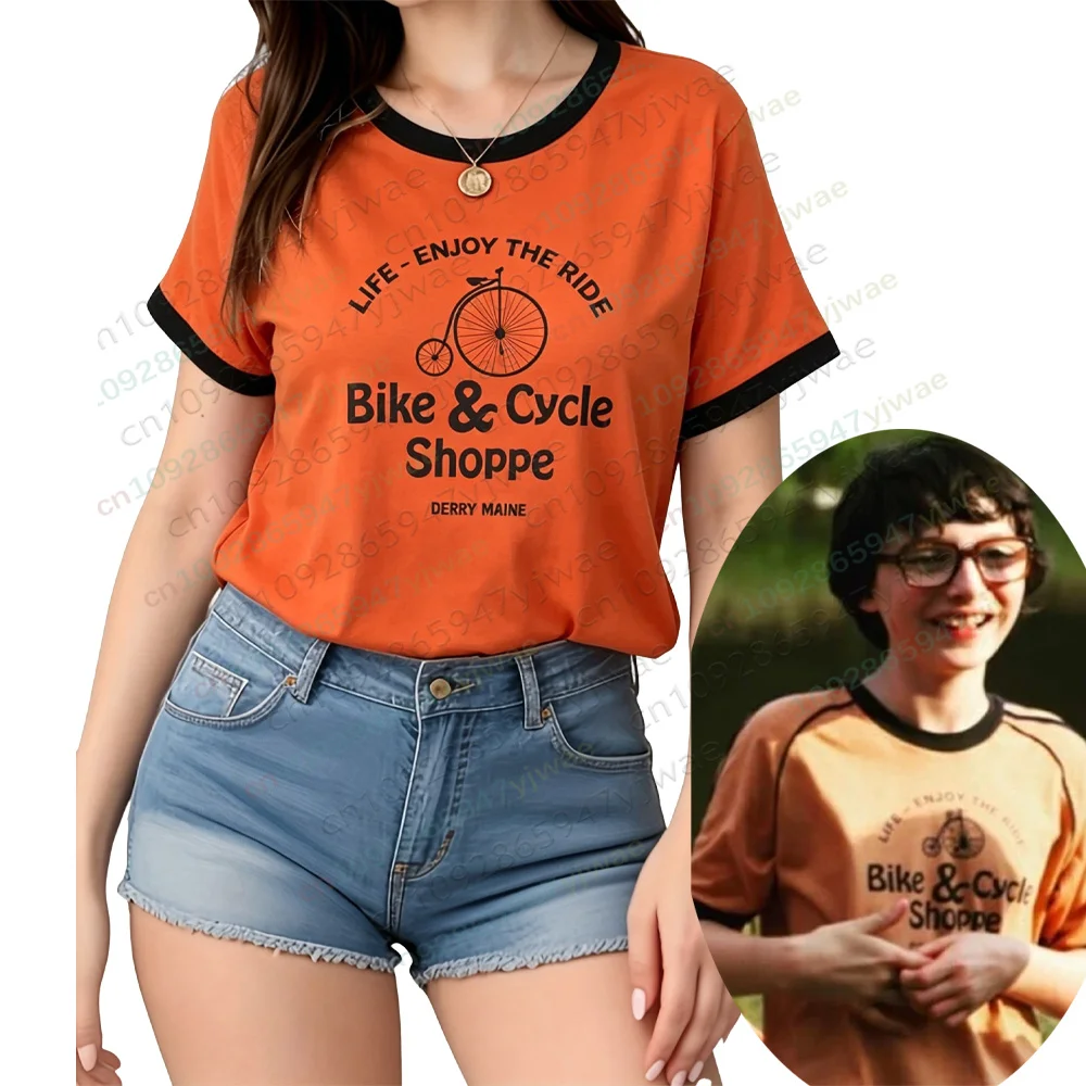 Camiseta con personaje de Richie Tozier, camiseta Retro de manga corta para hombre y mujer, Life Enjoys The Ride Bike And Cycle Shoppe, camisetas de verano para hombre y mujer