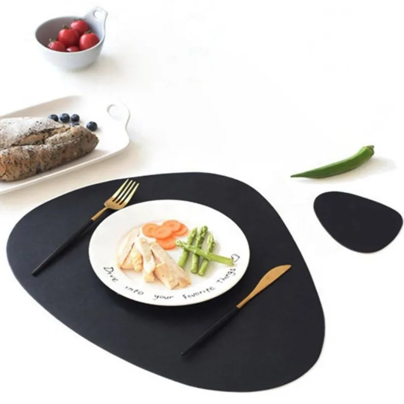 

1/6/10 комплектов черных скандинавских салфеток-подставок для стола, моющиеся, для квадратных и круглых столов, для кухни, патио, использования в помещении и на улице