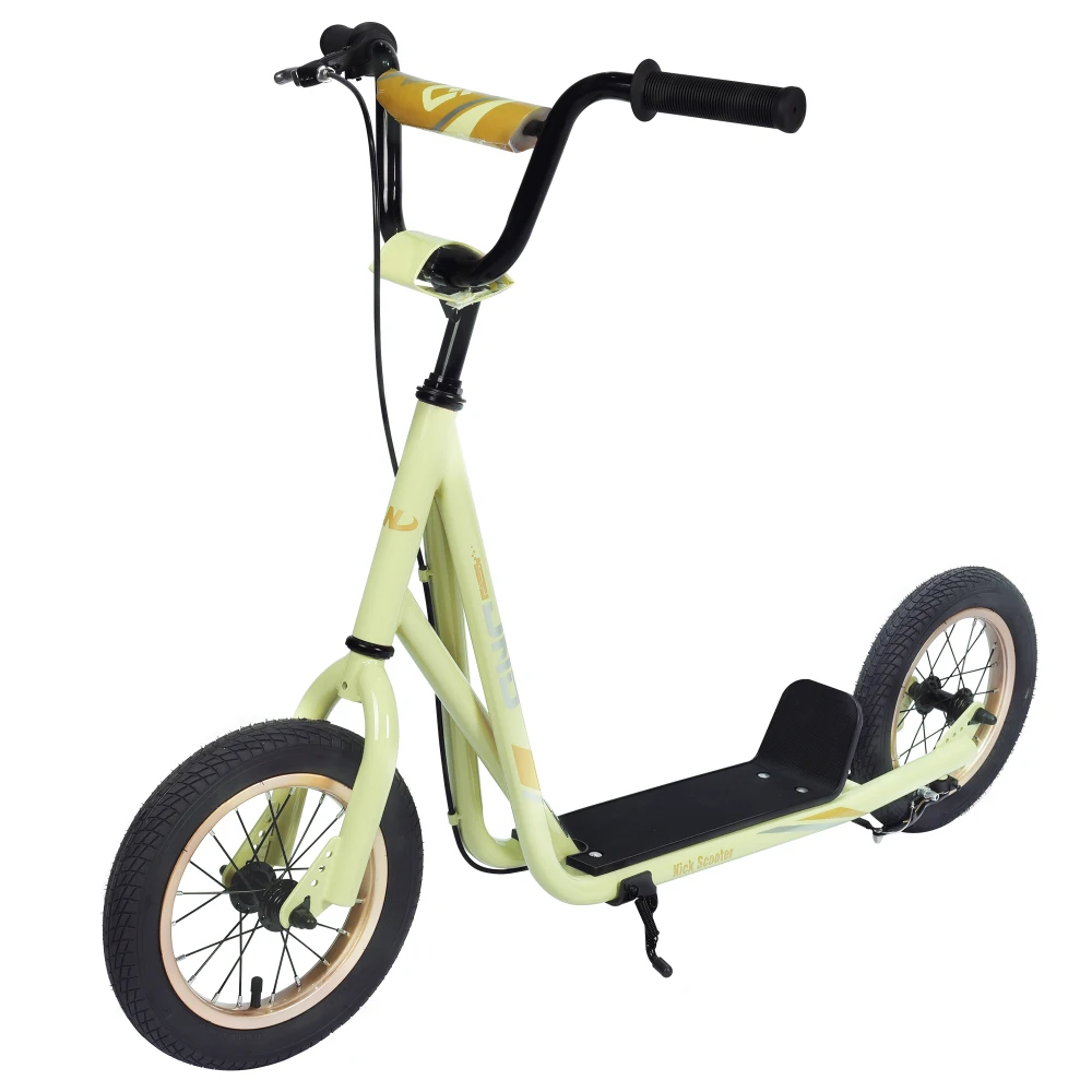 

Youth Scooter Kick Scooter with Adjustable Handlebar, 12 Inch Inflatable Wheels ,Widened non-slip Footboard