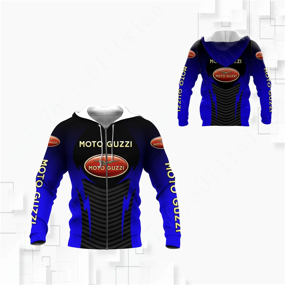 Homens e mulheres Moto Guzzi Moletom Casual, Roupa Unissex, Pulôver Essentials, Harajuku Impressão 3D, Zip Hoodies, Anime