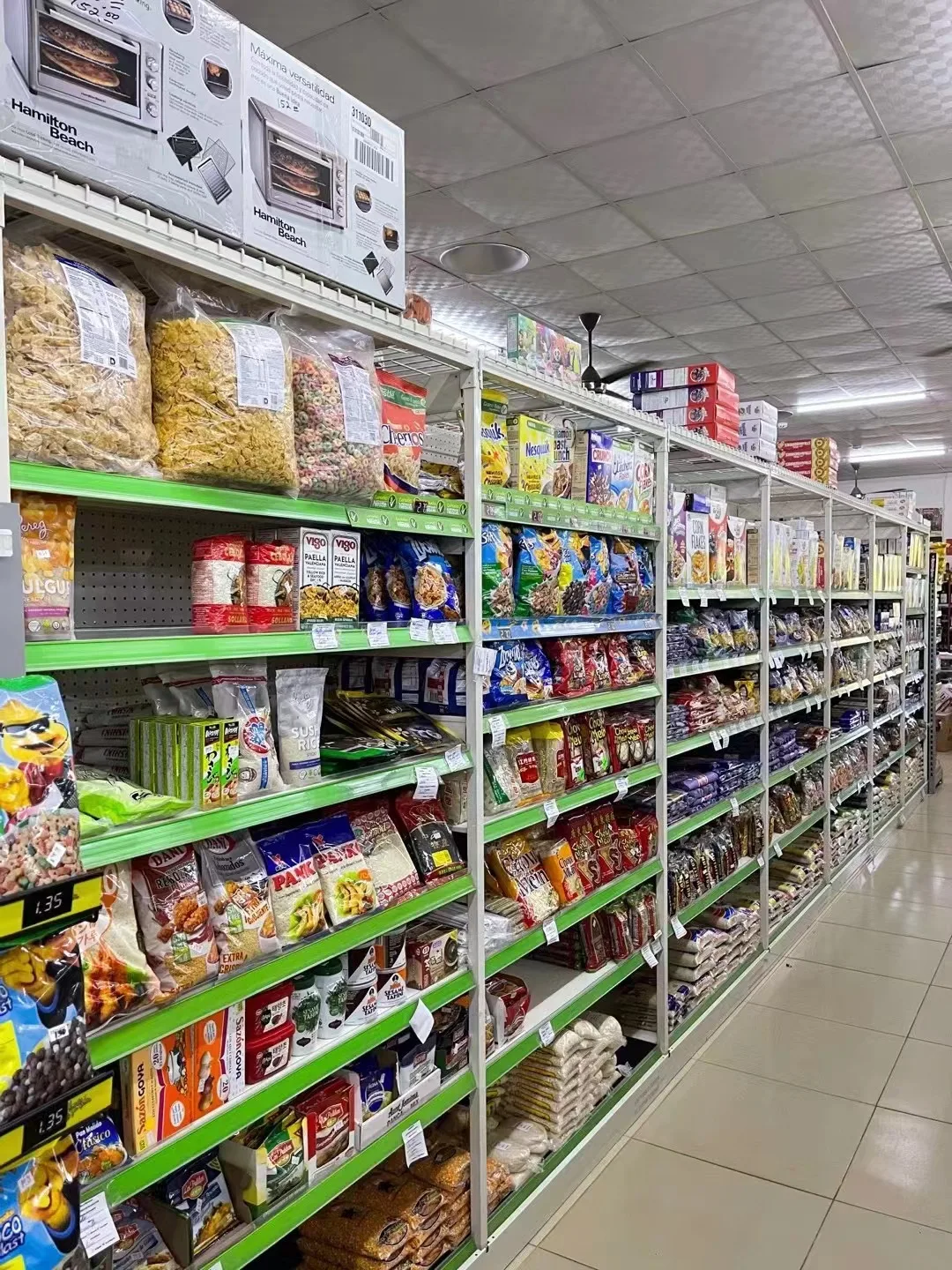 Label Rak Supermarket Hapus Rak Piramida Rak Mengambang