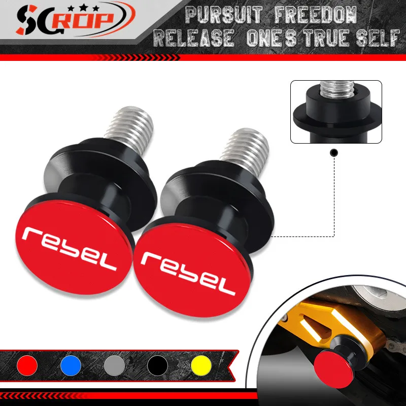 

rebel High Quality Rear Swing Arm Stand Screw Motorcycle CNC Swingarm Spools Slider For REBEL CMX300 CMX500 2017-2022 2023 2024