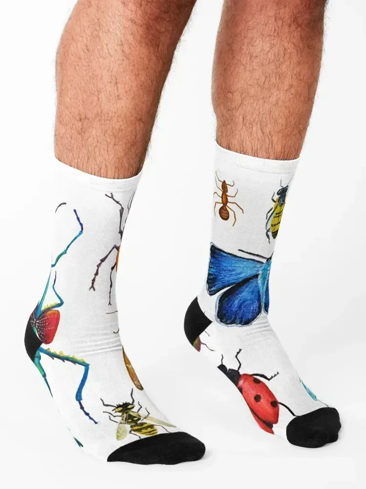 Entomology (white) Socks cycling man short anti-slip Socks Woman Men's