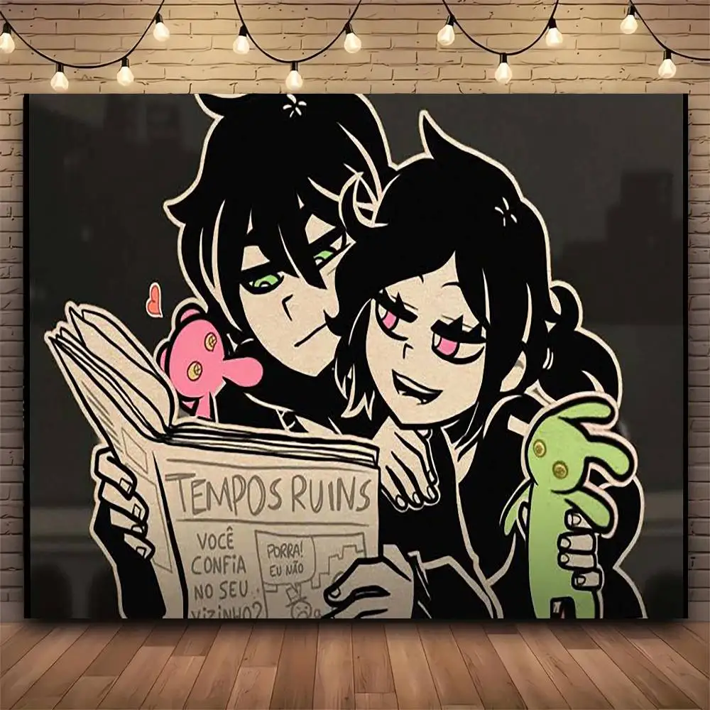 Game The Coffin Of Andy And Leyley Cartoon Tapestry Print Large Tapestry Wall Hanging Wall Tapestry  Decor Living Room Bedroom