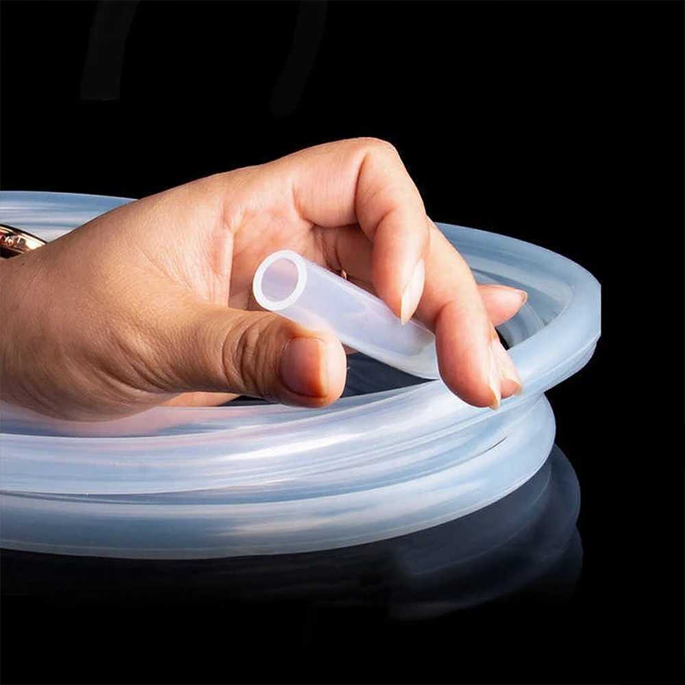 1 Meters ID 2 3 4 5 6 7 8 9 10 12-25mm Food Grade Clear Transparent Silicone Rubber Hose O.D Flexible Nontoxic Silicone Tube