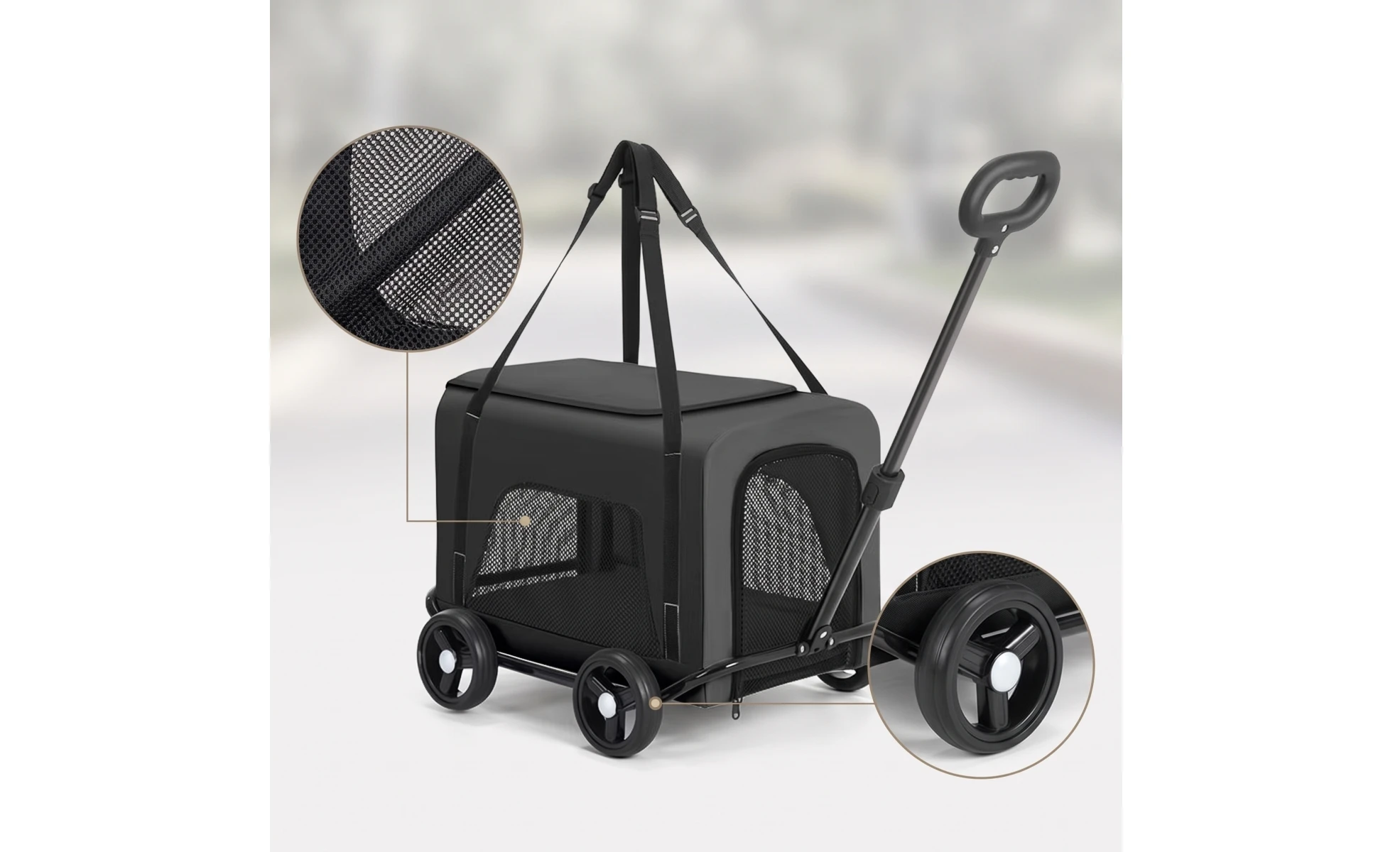 Rolling Pet Carrier Foldable Wheeled Pet Carrier Smooth Spacious for Small Pets, Travel, Vet Visits Rolling Pet Carrier Foldable Wheeled Pet Carrier Smooth Spacious for Small Pets, Travel, Vet Visits