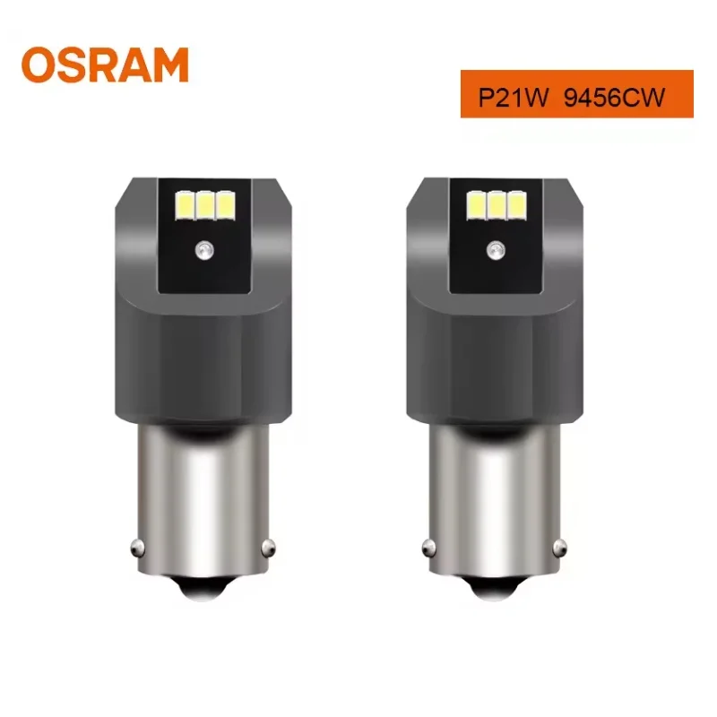 OSRAM S25 Upgrade LED Signal Light 9456CW_White 12V 2.5W 1156 P21W LEDriving SL Advance LED Car Bulb Brake Position Stop Lamp 2X