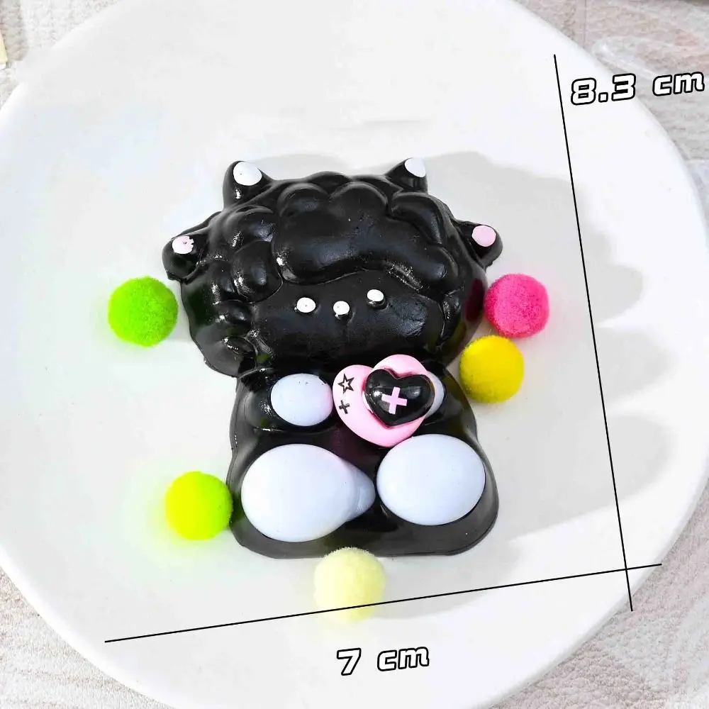 Creative Silicone Black Cat Squeeze Toy Cartoon Ultra Soft TPR Sensory Toy Stress Relief Pinch Decompression 3D Fidget Toy