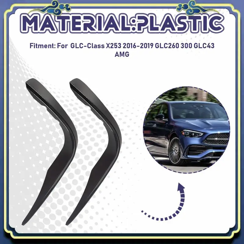 

AU16-Front Bumper Splitter Spoiler Fog Light Canard For Mercedes-Benz GLC-Class X253 2016-2019 GLC260 300 GLC43 AMG