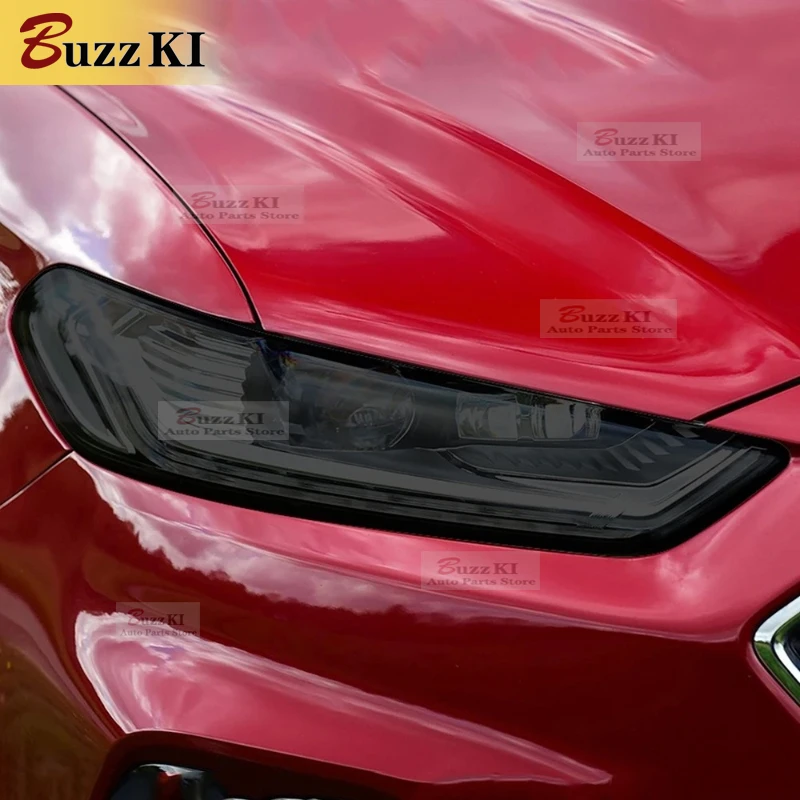 

For Ford Mondeo MK5 2015-Present Car Accessories 2 Pcs Car Headlight Protective Film Headlamp Transparent Black TPU Sticker