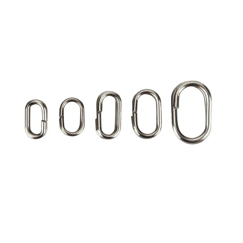 180pcs Stainless Steel Split Fishing Rings Double Loop Snap Lures Connector Tackle Kit