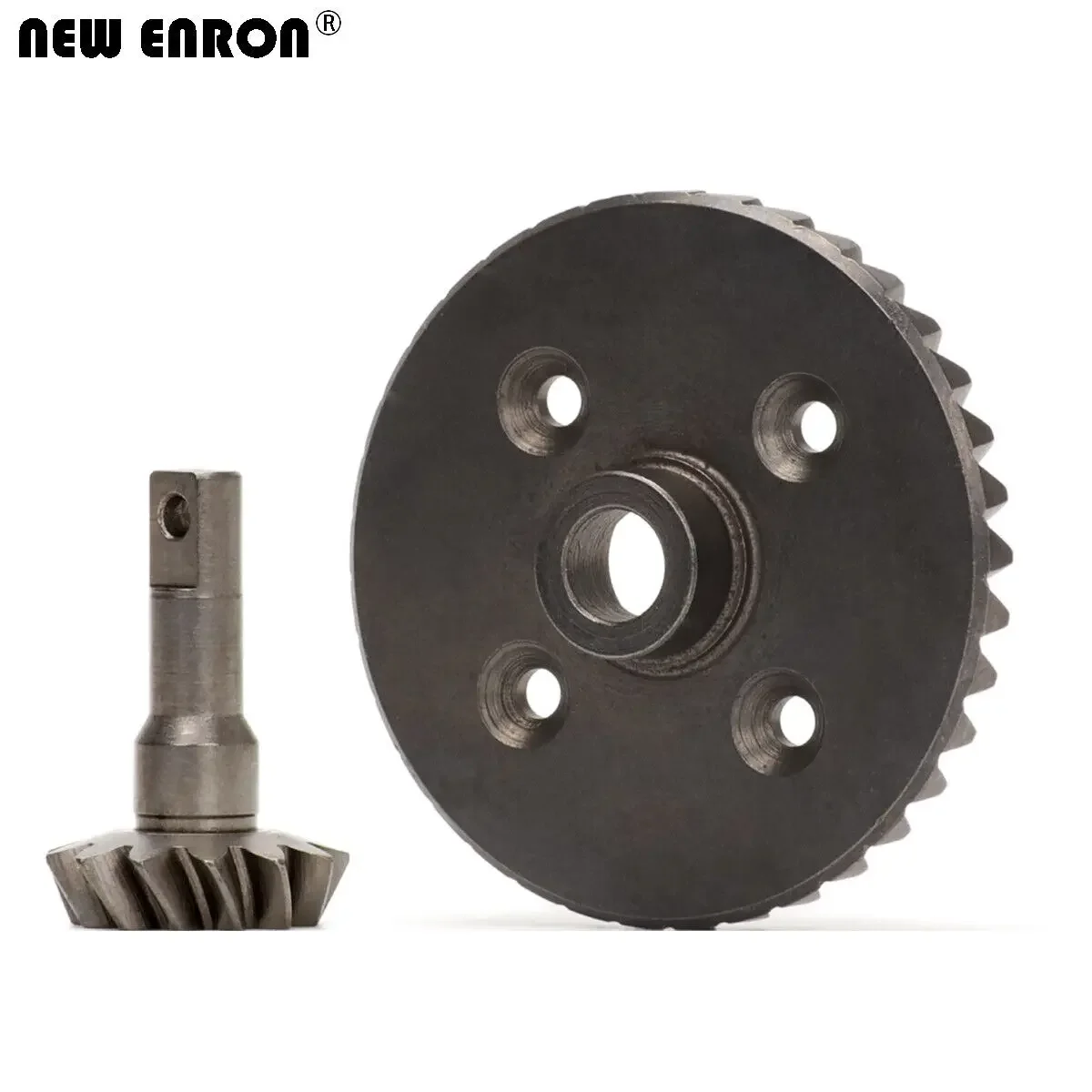 NEW ENRON Chrome Steel Spiral Diff Ring Gear 37T Pinion 13T #8978 For 1/10 RC Car Traxxas Maxx 89076-4 89086-4 102076-4