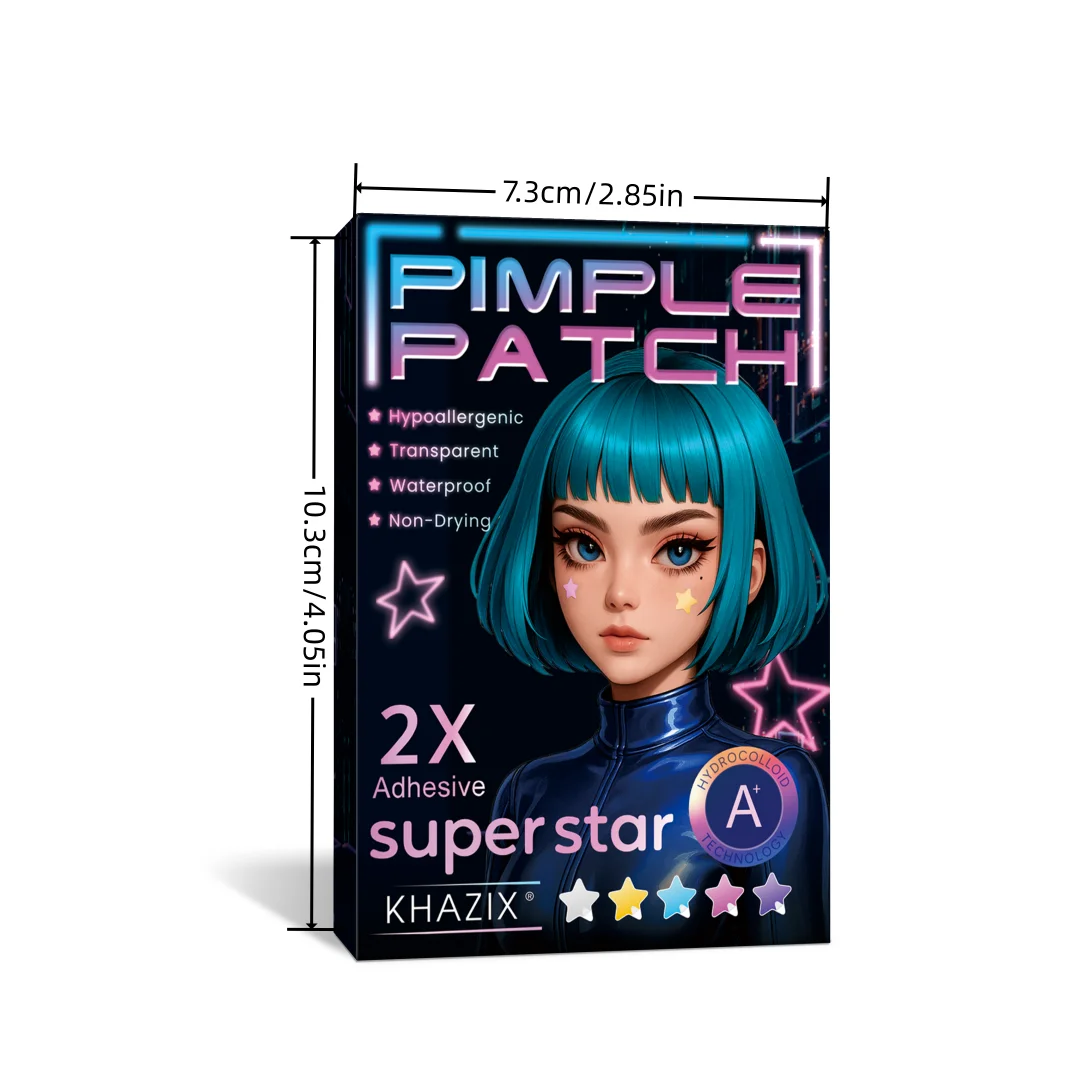 280 pieces of multi-color star acne patches, facial acne patches, concealer acne patches, and pimples patches, ultra-thin