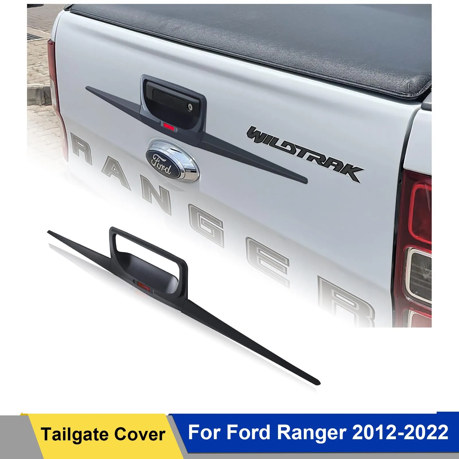 

Raptor Style Tail Gate Handle Cover For Ford Ranger 2012-2022 Wildtrak XLS XL Eveerest T6 T7 T8 PX PX2 PX3 Matte Black 3PCS/SET