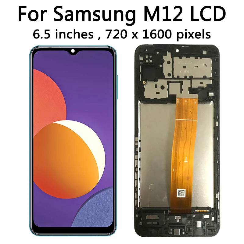 6.5 inch IPS LCD for Samsung  M12 M127 SM-M127FN/DS SM-M127F/DS SM-M127G/DS Lcd Display Touch Screen Digitizer Assembly