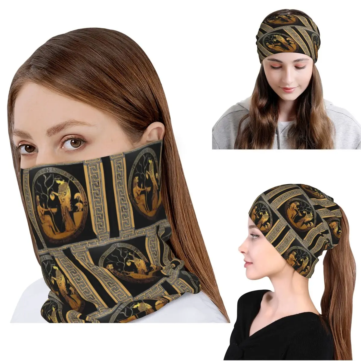 

Ancient Greek Mythology Bandana Neck Cover Mask Scarf Multi-use Headwear Beanies Hat Unisex Adult All Season