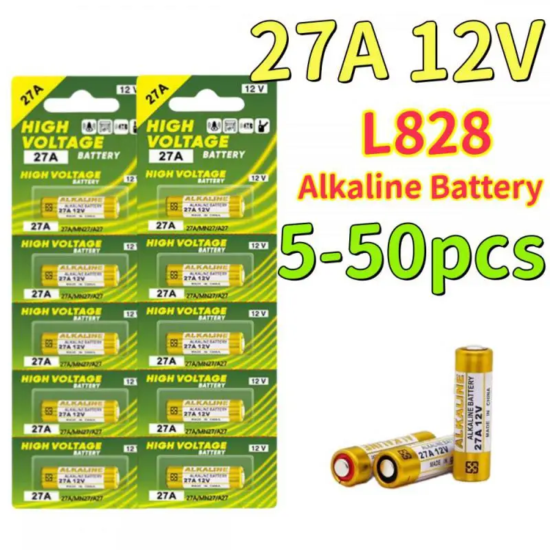 5-50pcs Alkaline Battery 27A 12V A27 For Doorbell Car Alarm Remote ControlMN27 MS27 GP27A A27 L828 V27GA ALK27A