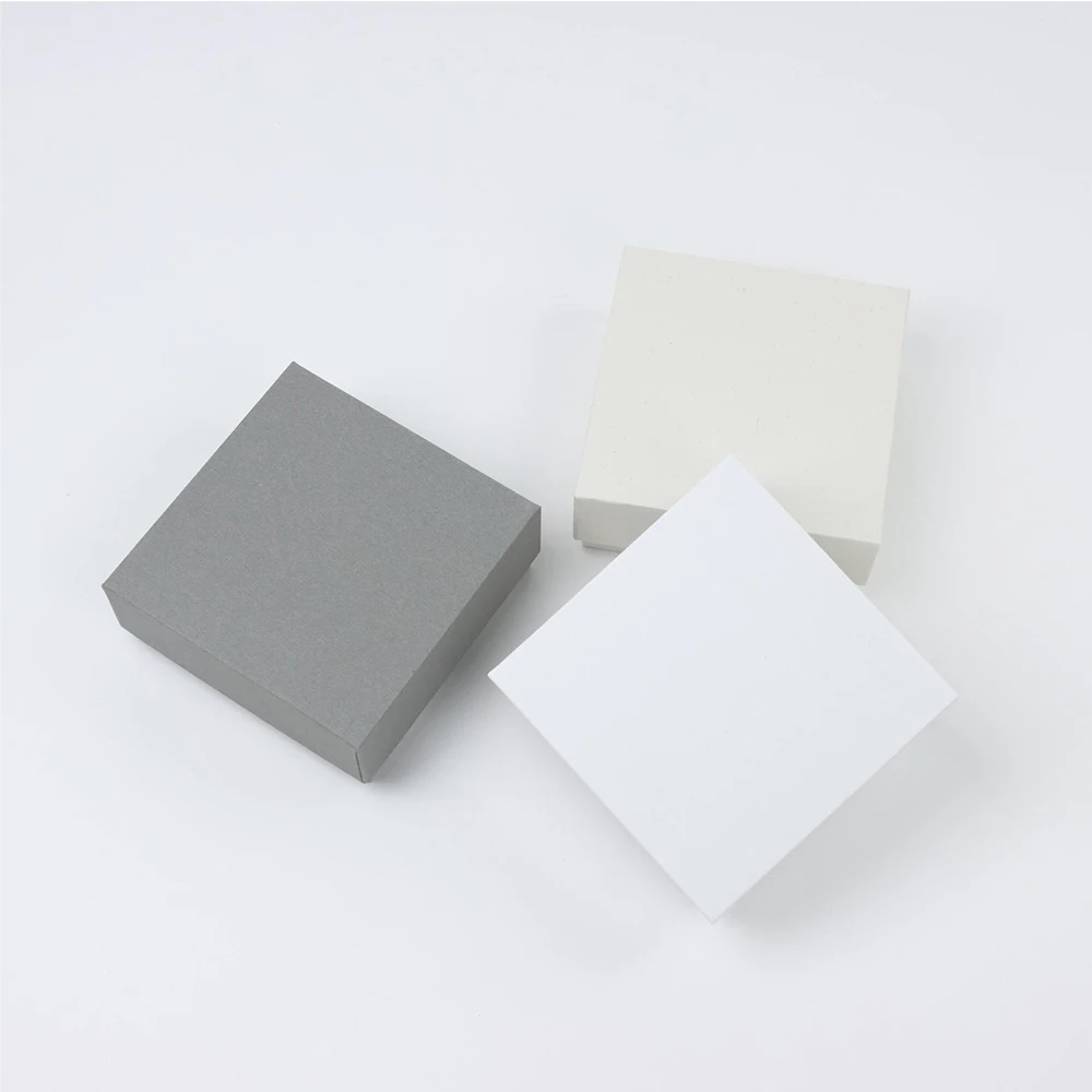 12pcs Wholesale Simple Fashion Cardboard Box Womens Jewelry Gifts Packaging Ring Earrings Display Storage Boxes with Sponge