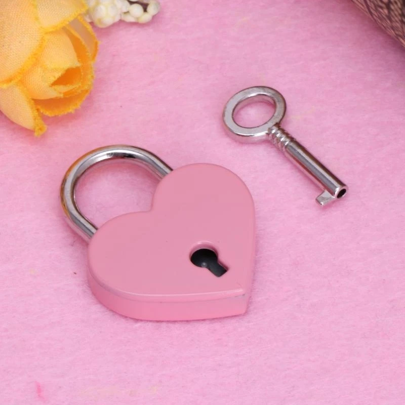 Металл для пожелания Lock Mini Heart Archaize Padcons с ключевой ювелирной коробкой декоративный замок для любовников, девочек,