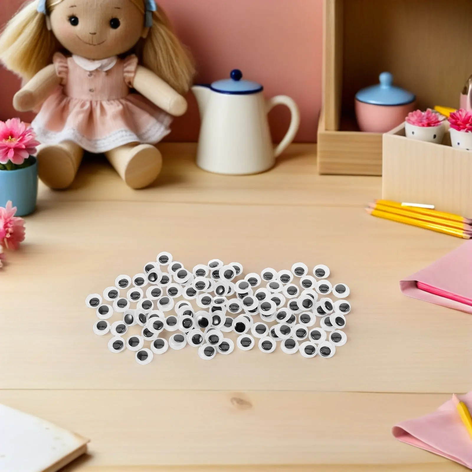 

100 шт. подвижных глазок для рукоделия, 12 мм, с клейкой основой, идеально подходят для изготовления кукол и аксессуаров для вязания крючком