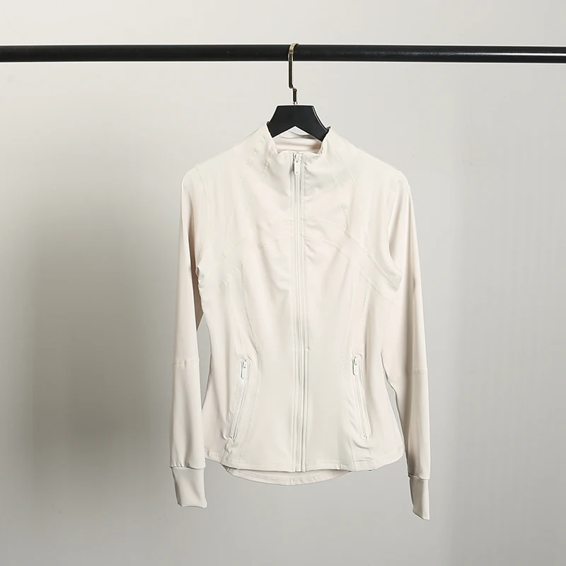 

Yoga clothes for women stand-collar outdoor sports jackets slim-fitting quick-drying fitness clothes