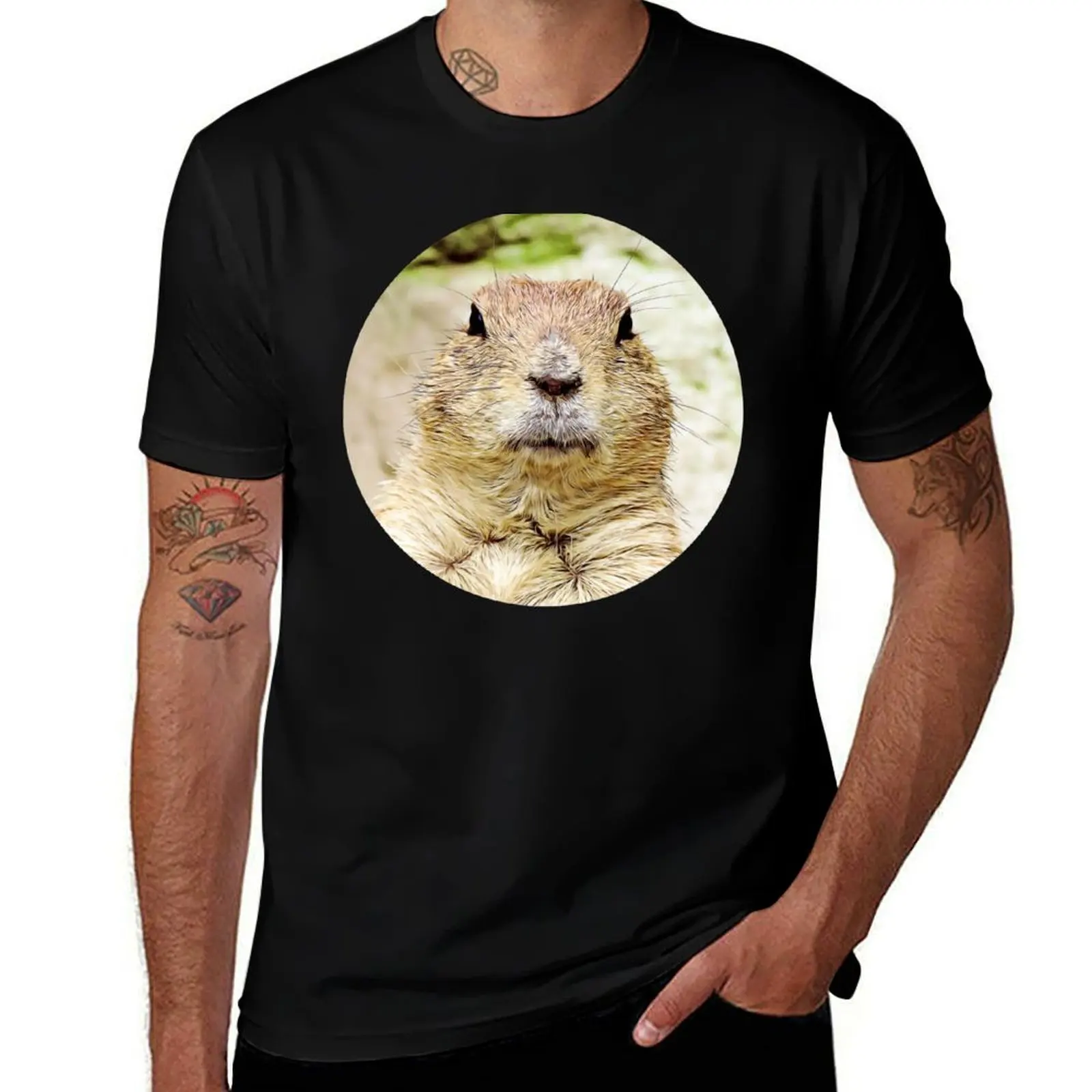 

Marmot Portrait T-Shirt man t shirts for men cotton t shirts high quality black cotton t-shirt plain for man package T-Shirt