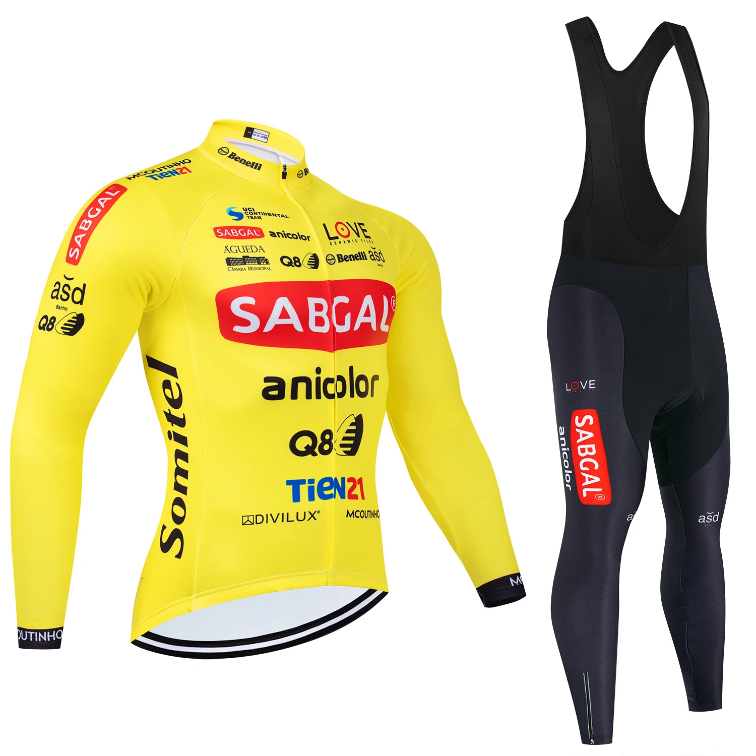 Winter 2025 Cycling Set SABGAL Cycling Jersey Glassdrive Team Bike Jacket Pants Thermal Fleece Ropa Ciclismo Bicycle Clothing