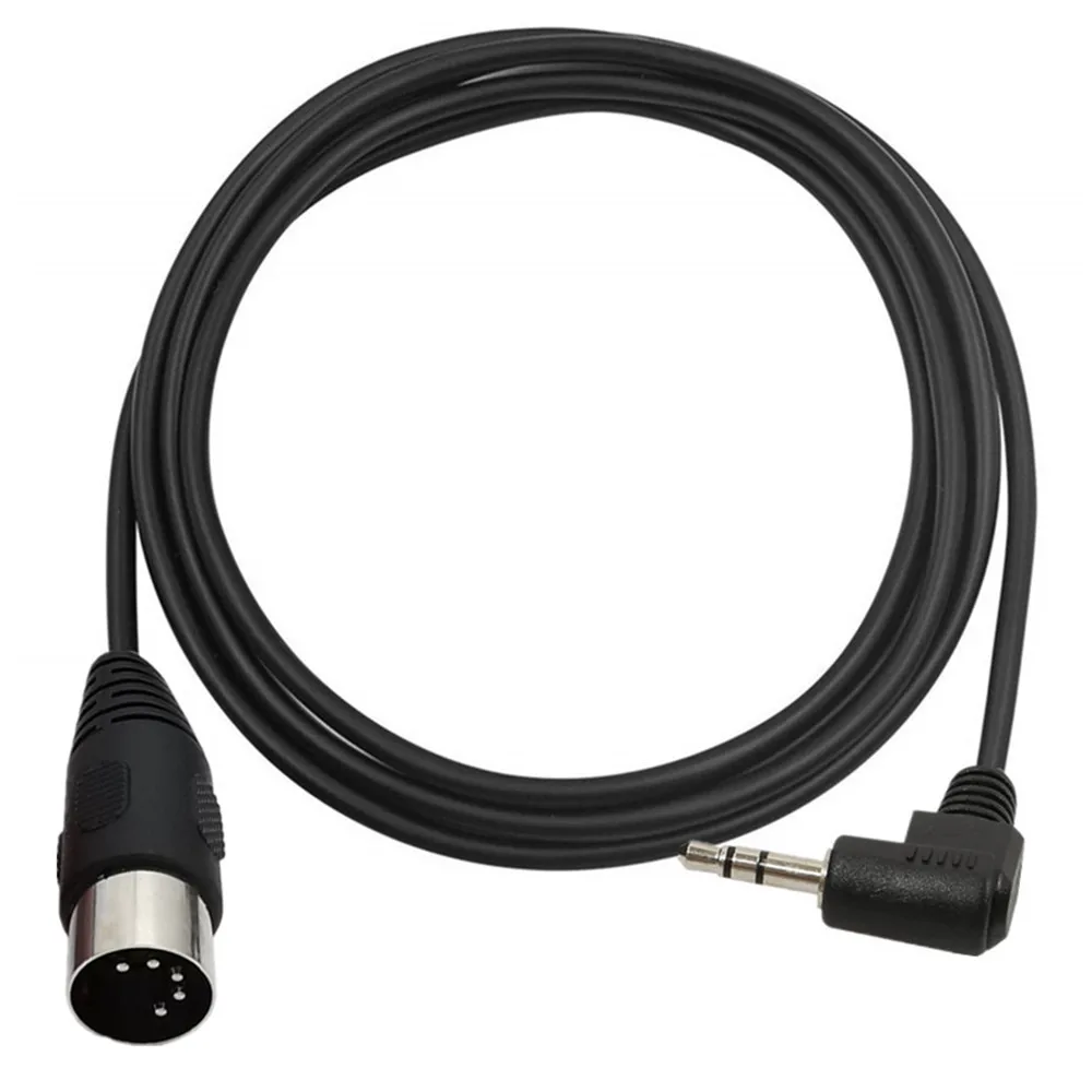 Łokieć 5-pin Din MIDI męski do 3.5mm męski 5Pin Din żeński do 3.5mm wtyk męski złącze Stereo kabel Adapter Audio 50cm 150cm 300cm